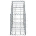 Cesta de gaviones forma arco hierro galvanizado 100x30x40/60 cm