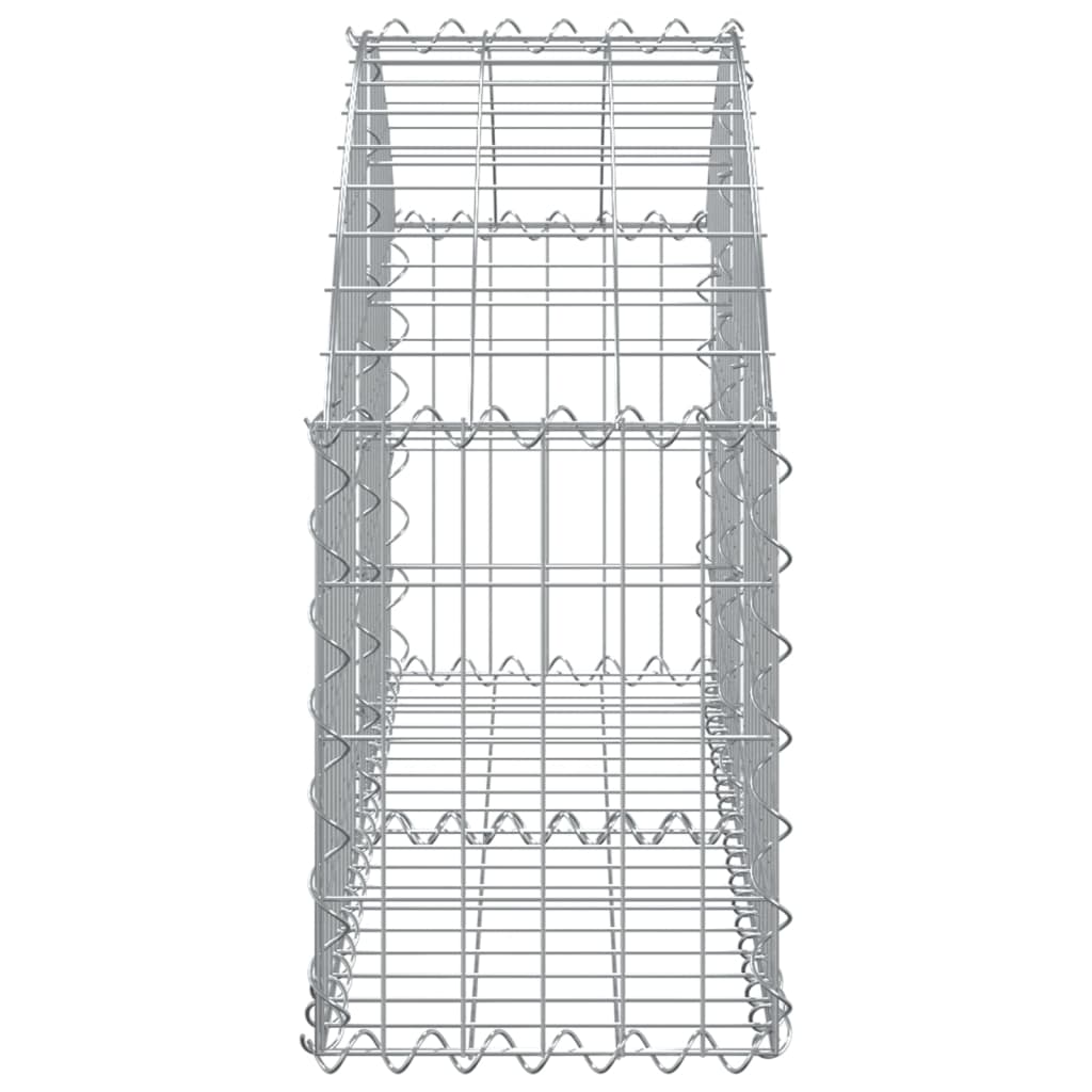 Cesta de gaviones forma arco hierro galvanizado 100x30x40/60 cm