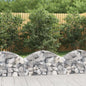 Cesto de gabião em forma de arco, ferro galvanizado 100x30x40/60 cm