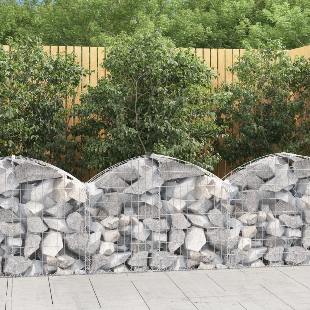 Gabion basket arc shape galvanized iron 100x30x40/60 cm