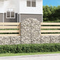 Cesto de gabião em forma de arco, ferro galvanizado 100x30x40/60 cm