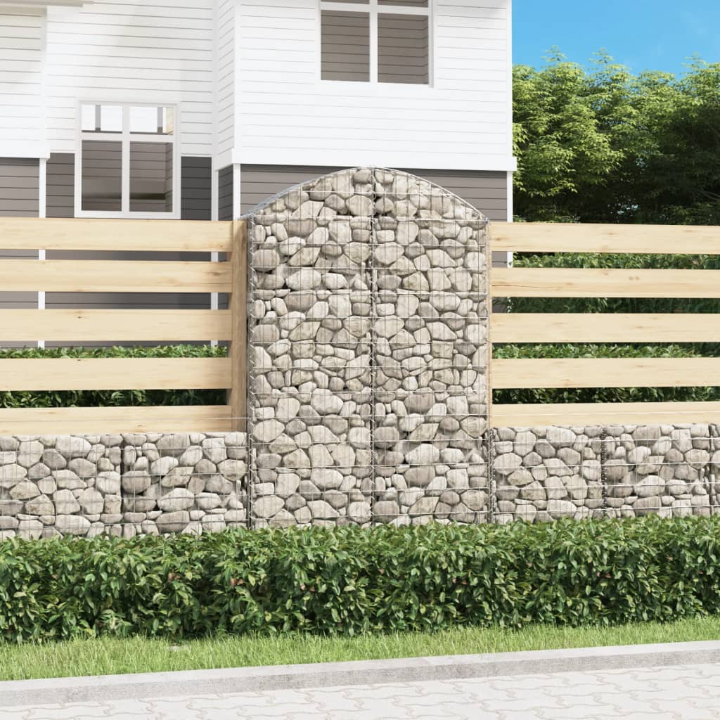Gabion basket arc shape galvanized iron 100x30x40/60 cm