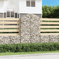 Cesto de gabião em forma de arco, ferro galvanizado 100x30x40/60 cm