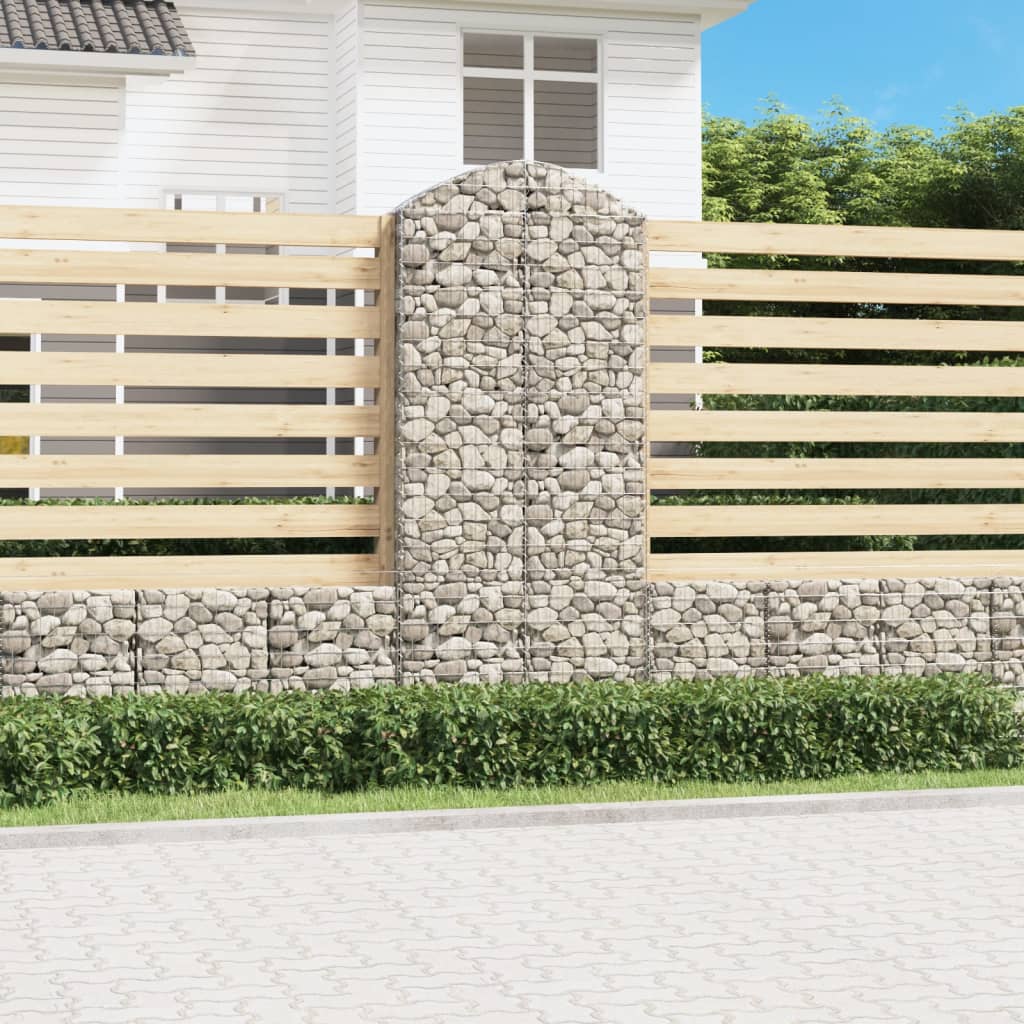 Gabion basket arc shape galvanized iron 100x30x40/60 cm