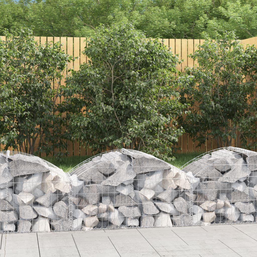 Gabion basket arc shape galvanized iron 100x30x40/60 cm