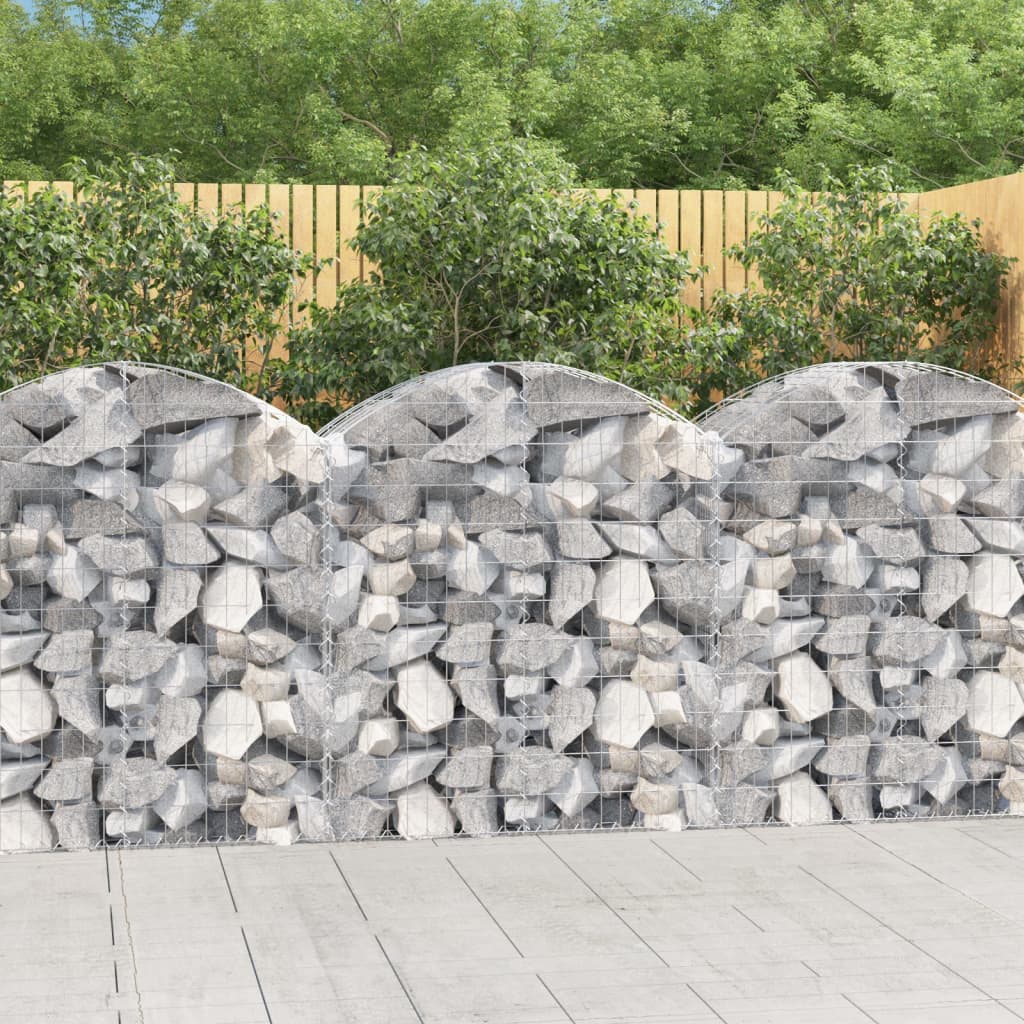 Gabion basket arc shape galvanized iron 100x30x40/60 cm
