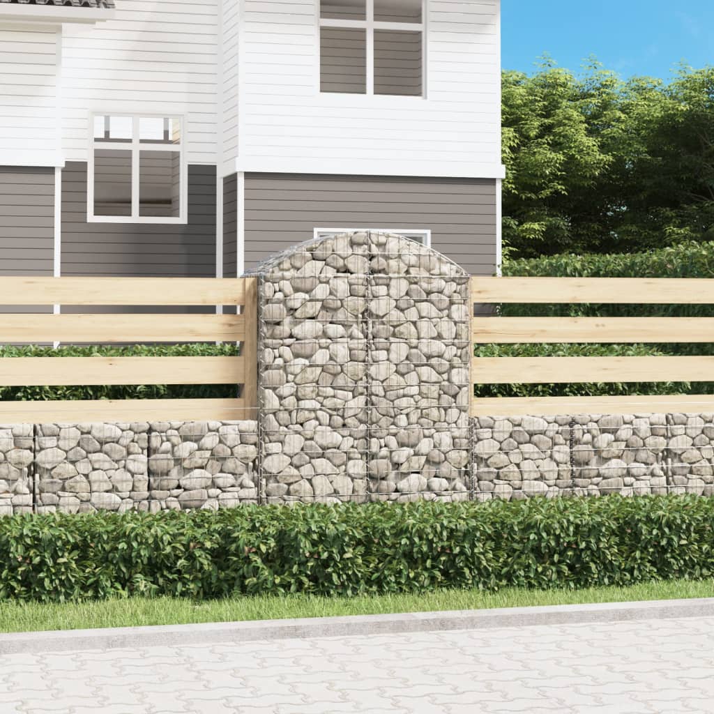 Gabion basket arc shape galvanized iron 100x30x40/60 cm