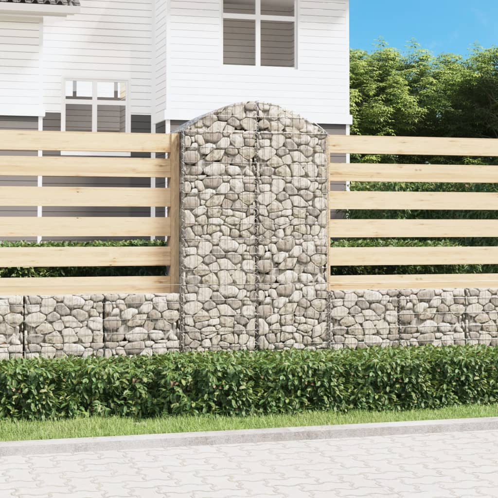 Gabion basket arc shape galvanized iron 100x30x40/60 cm