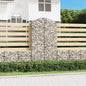 Cesto de gabião em forma de arco, ferro galvanizado 100x30x40/60 cm