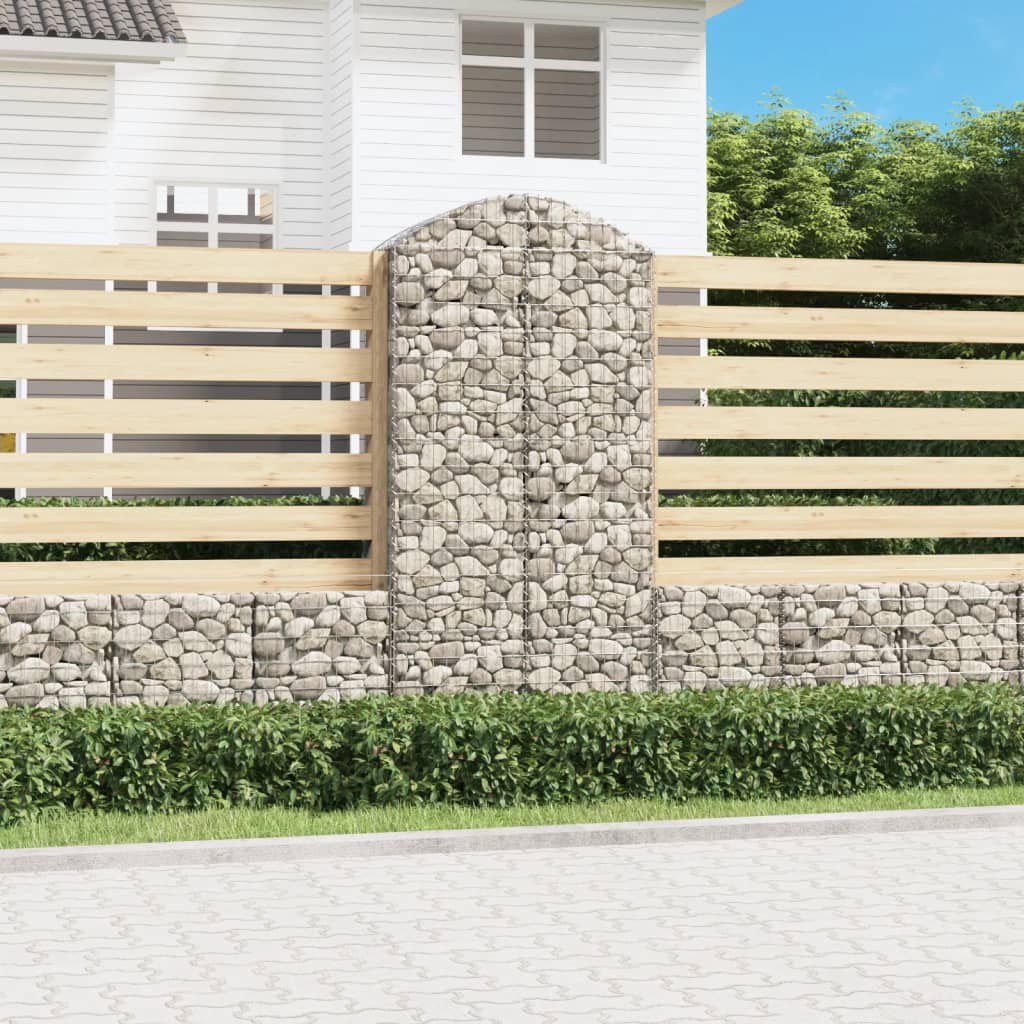 Gabion basket arc shape galvanized iron 100x30x40/60 cm