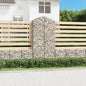 Cesto de gabião em forma de arco, ferro galvanizado 100x30x40/60 cm
