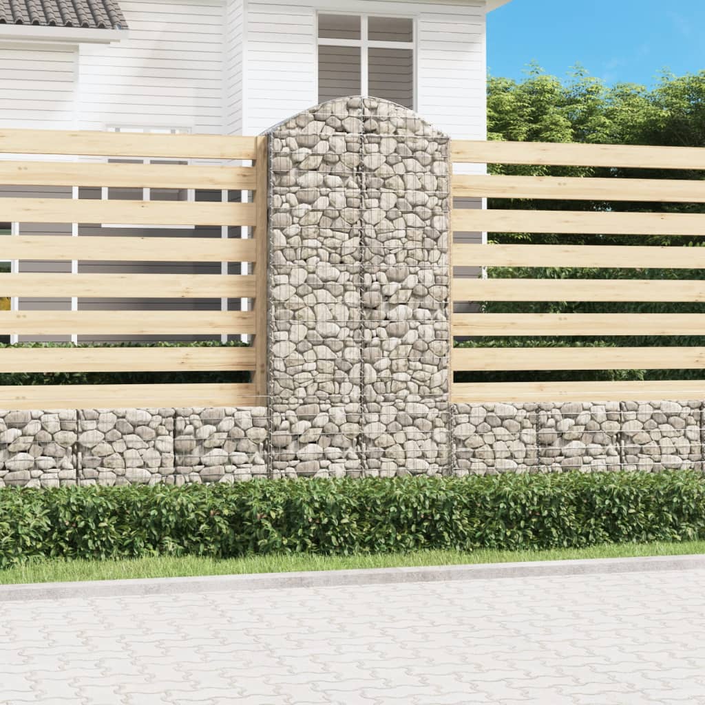 Gabion basket arc shape galvanized iron 100x30x40/60 cm