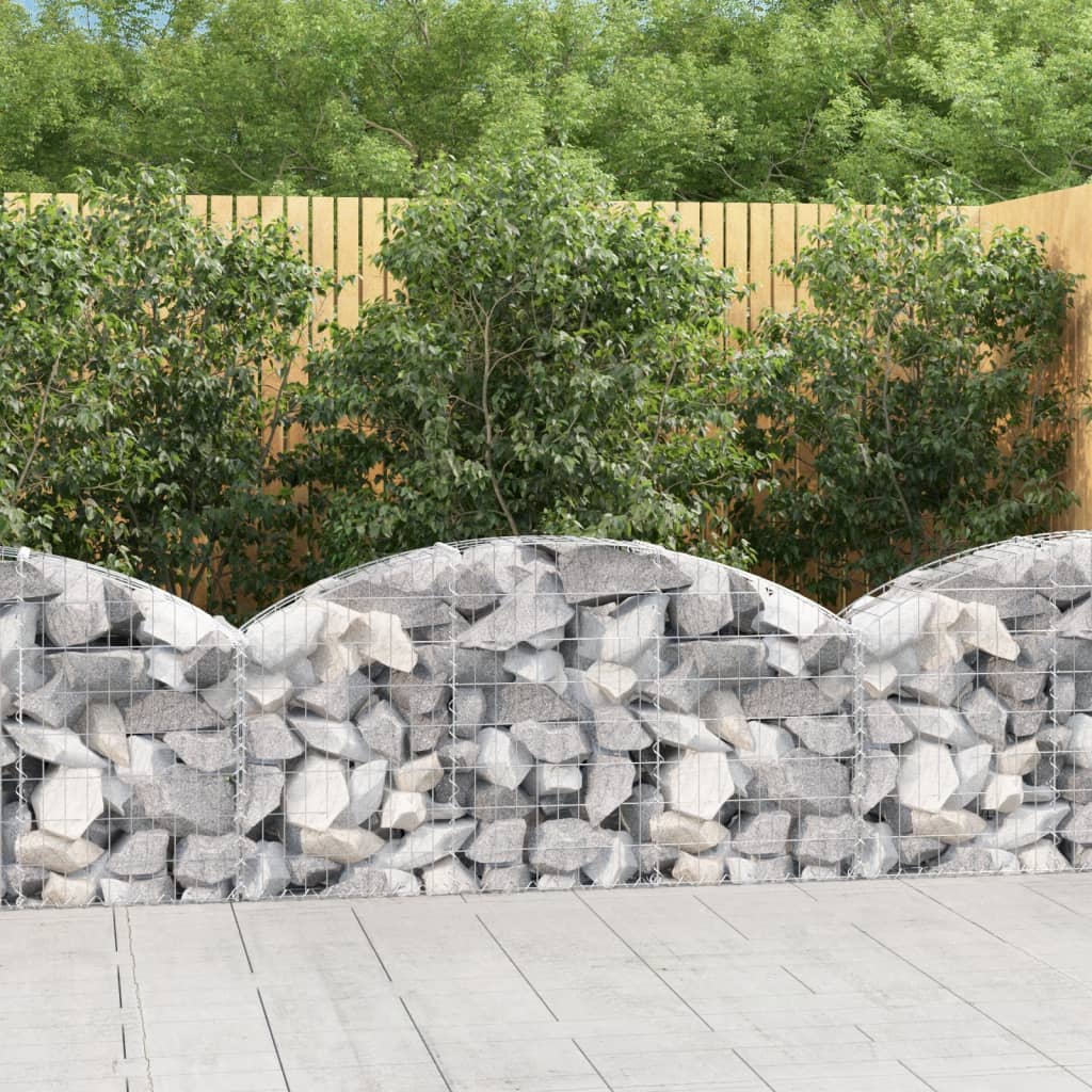 Gabion basket arc shape galvanized iron 100x30x40/60 cm