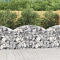 Cesto de gabião em forma de arco, ferro galvanizado 100x30x40/60 cm