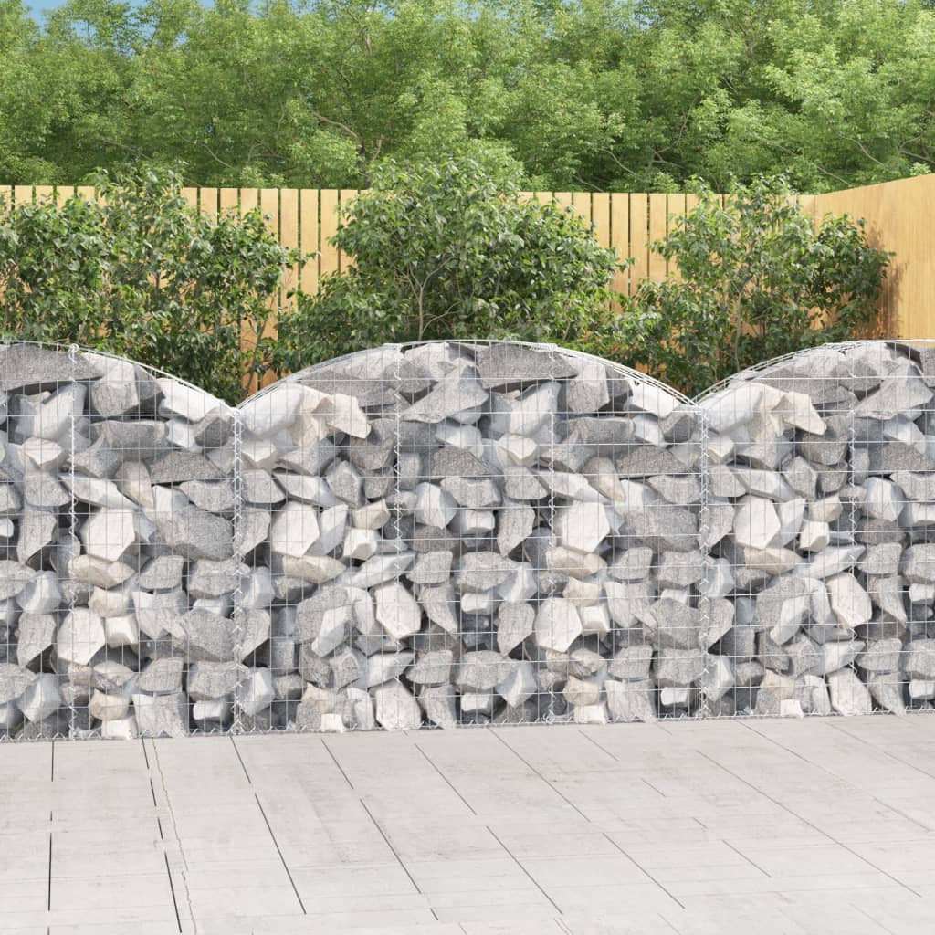 Gabion basket arc shape galvanized iron 100x30x40/60 cm