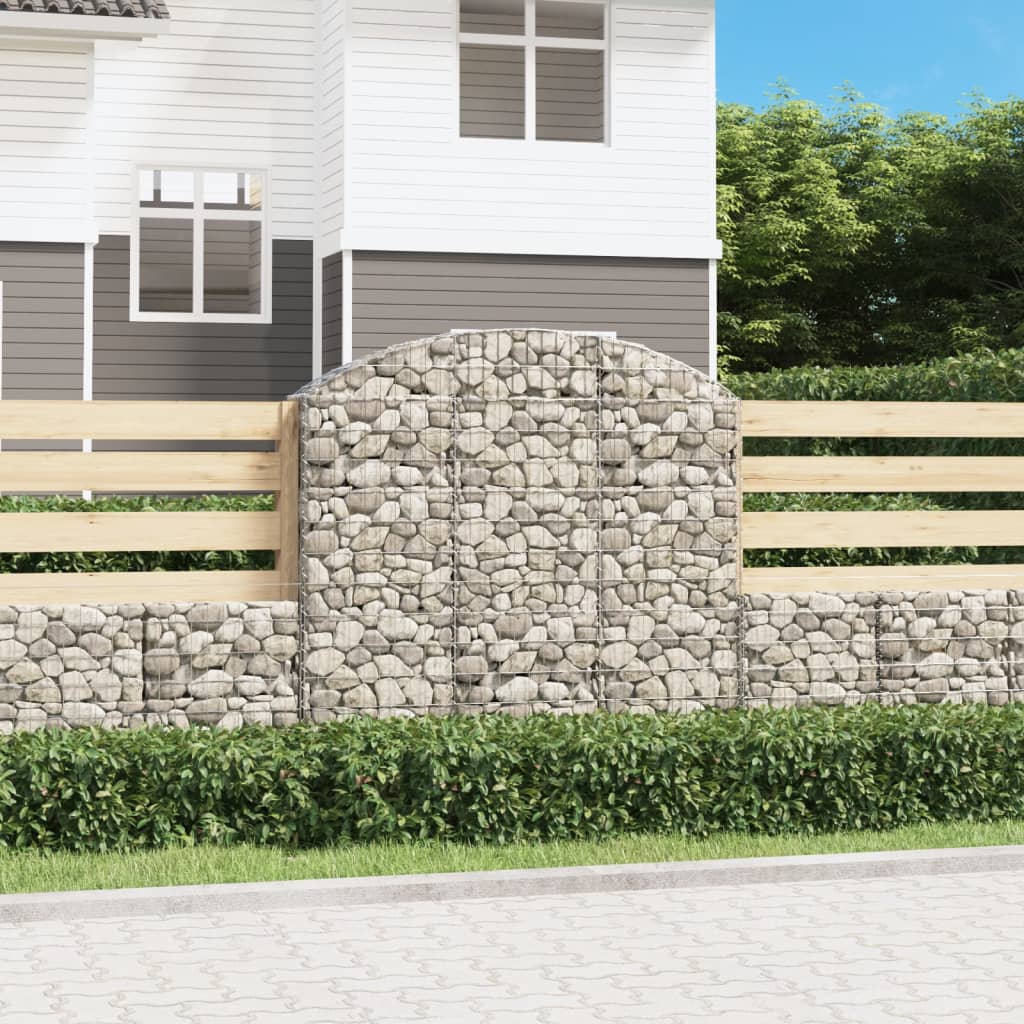Gabion basket arc shape galvanized iron 100x30x40/60 cm