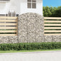 Cesto de gabião em forma de arco, ferro galvanizado 100x30x40/60 cm