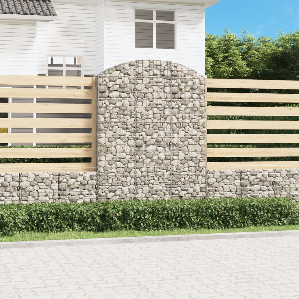 Gabion basket arc shape galvanized iron 100x30x40/60 cm