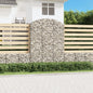 Cesto de gabião em forma de arco, ferro galvanizado 100x30x40/60 cm