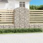 Cesto de gabião em forma de arco, ferro galvanizado 100x30x40/60 cm