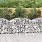 Cesto de gabião em forma de arco, ferro galvanizado 100x30x40/60 cm
