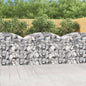 Cesto de gabião em forma de arco, ferro galvanizado 100x30x40/60 cm