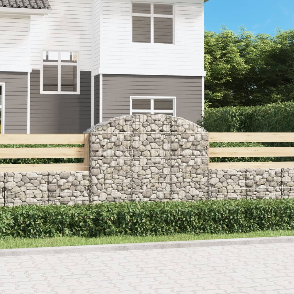 Gabion basket arc shape galvanized iron 100x30x40/60 cm