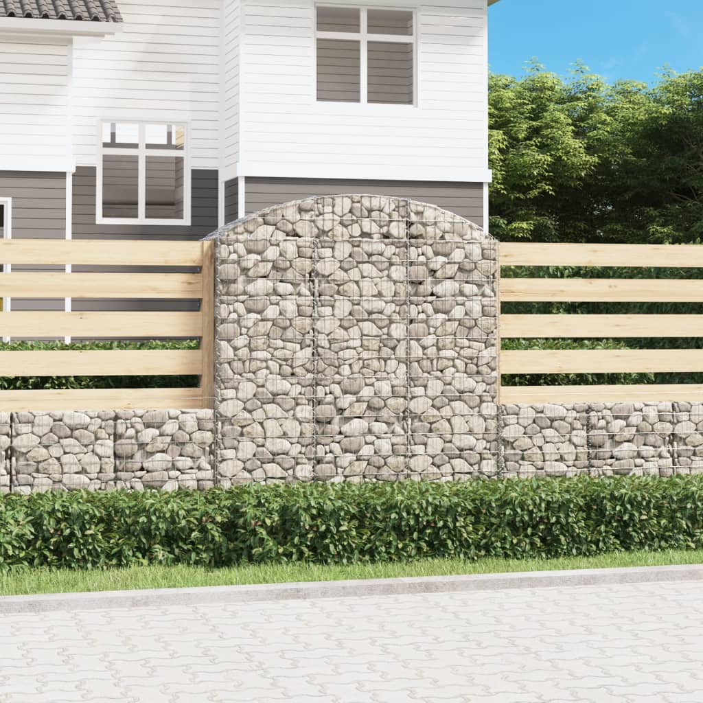 Gabion basket arc shape galvanized iron 100x30x40/60 cm