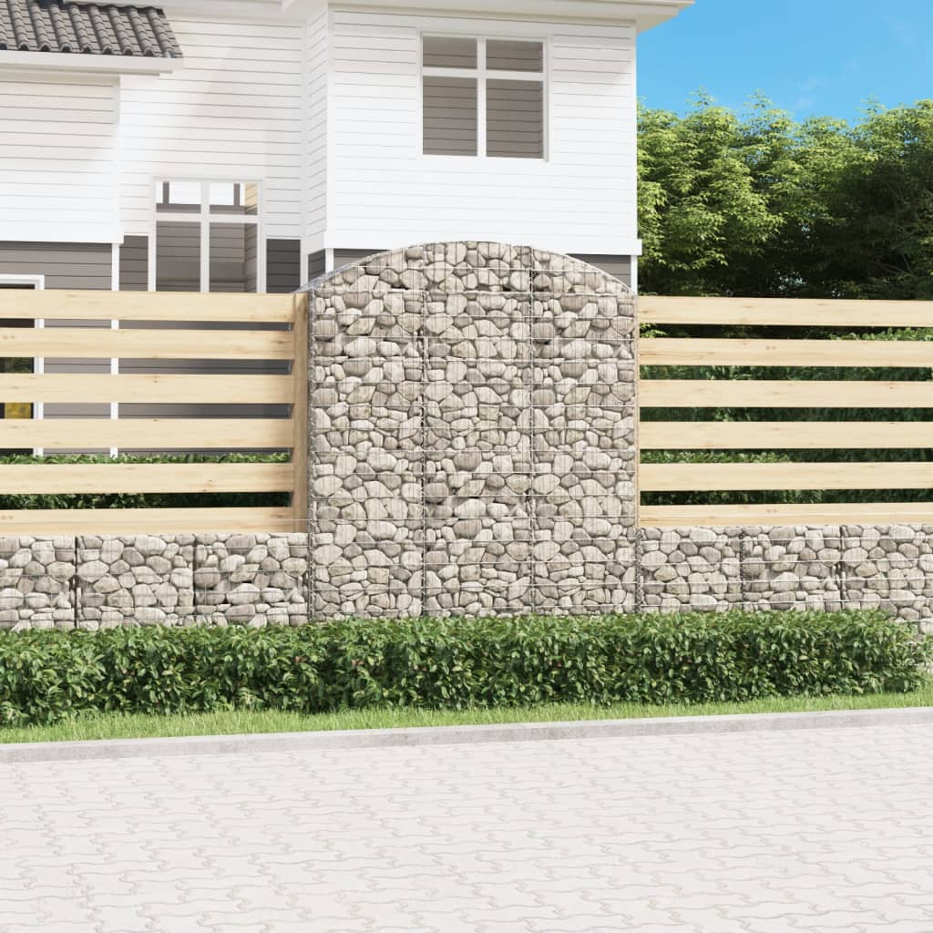 Gabion basket arc shape galvanized iron 100x30x40/60 cm