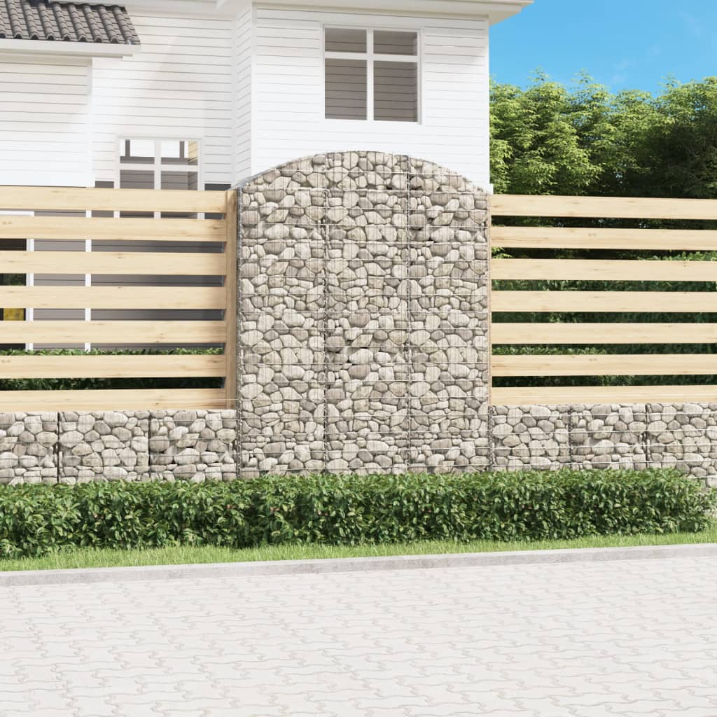 Gabion basket arc shape galvanized iron 100x30x40/60 cm