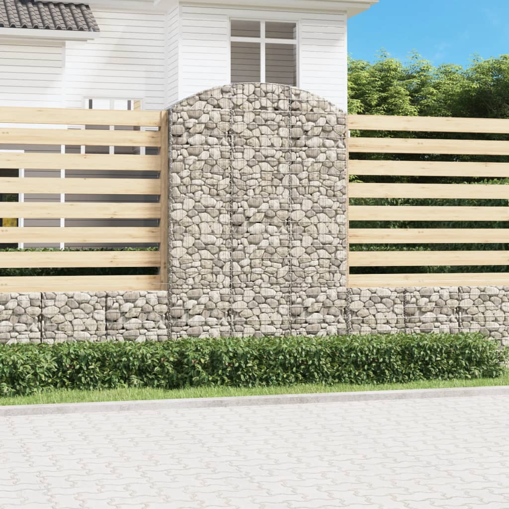 Gabion basket arc shape galvanized iron 100x30x40/60 cm