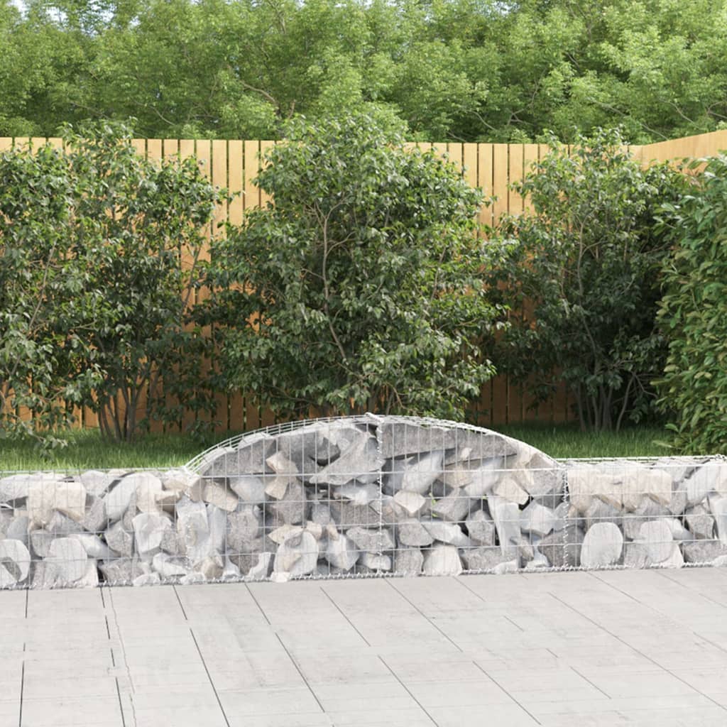 Gabion basket arc shape galvanized iron 100x30x40/60 cm