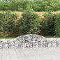 Cesto de gabião em forma de arco, ferro galvanizado 100x30x40/60 cm
