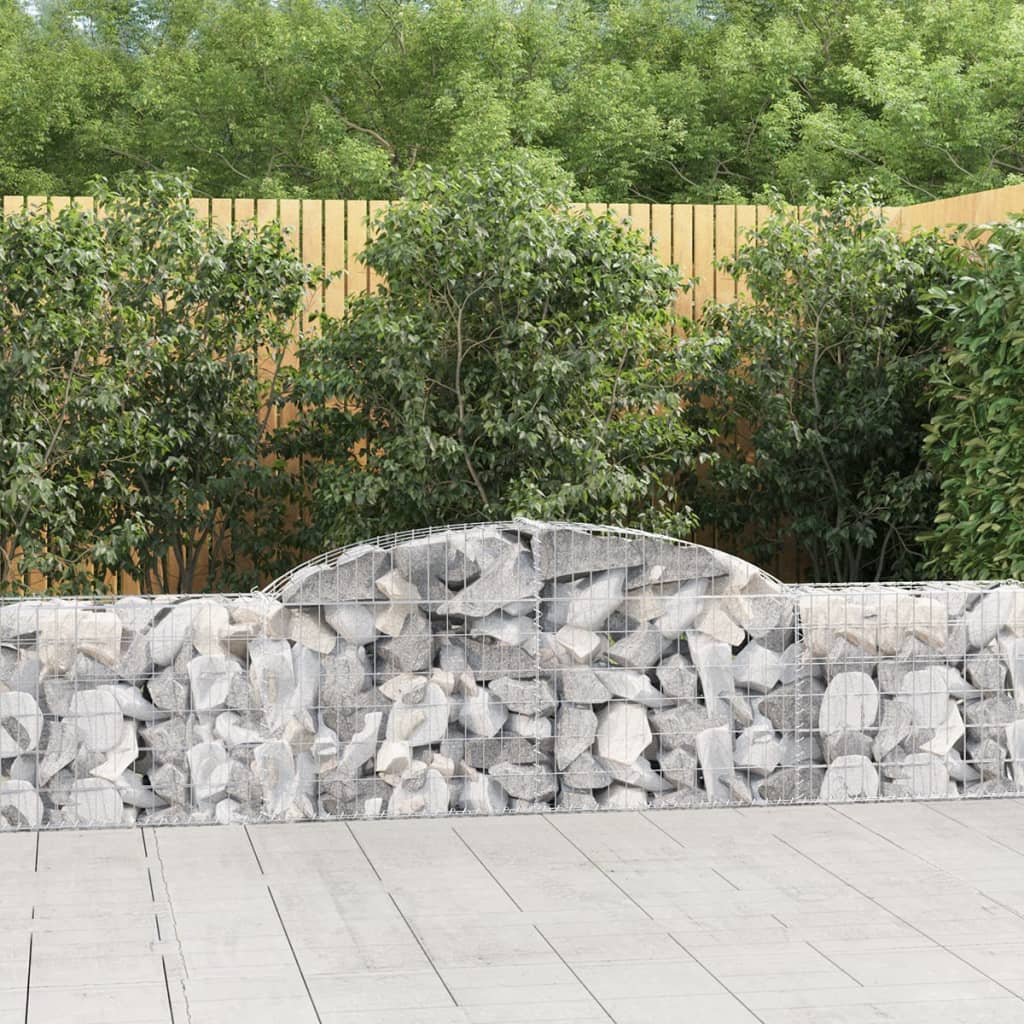 Gabion basket arc shape galvanized iron 100x30x40/60 cm