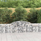 Cesto de gabião em forma de arco, ferro galvanizado 100x30x40/60 cm