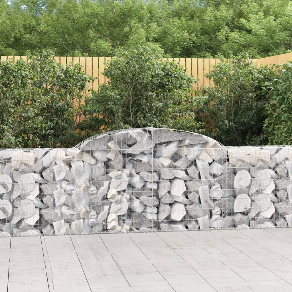Gabion basket arc shape galvanized iron 100x30x40/60 cm