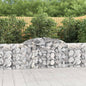 Cesto de gabião em forma de arco, ferro galvanizado 100x30x40/60 cm