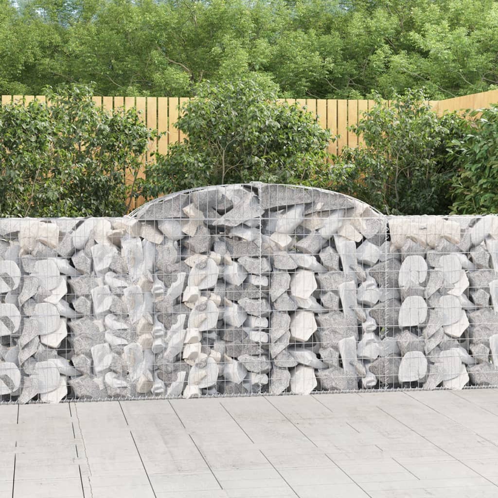 Gabion basket arc shape galvanized iron 100x30x40/60 cm