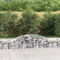 Cesto de gabião em forma de arco, ferro galvanizado 100x30x40/60 cm