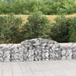 Cesto de gabião em forma de arco, ferro galvanizado 100x30x40/60 cm
