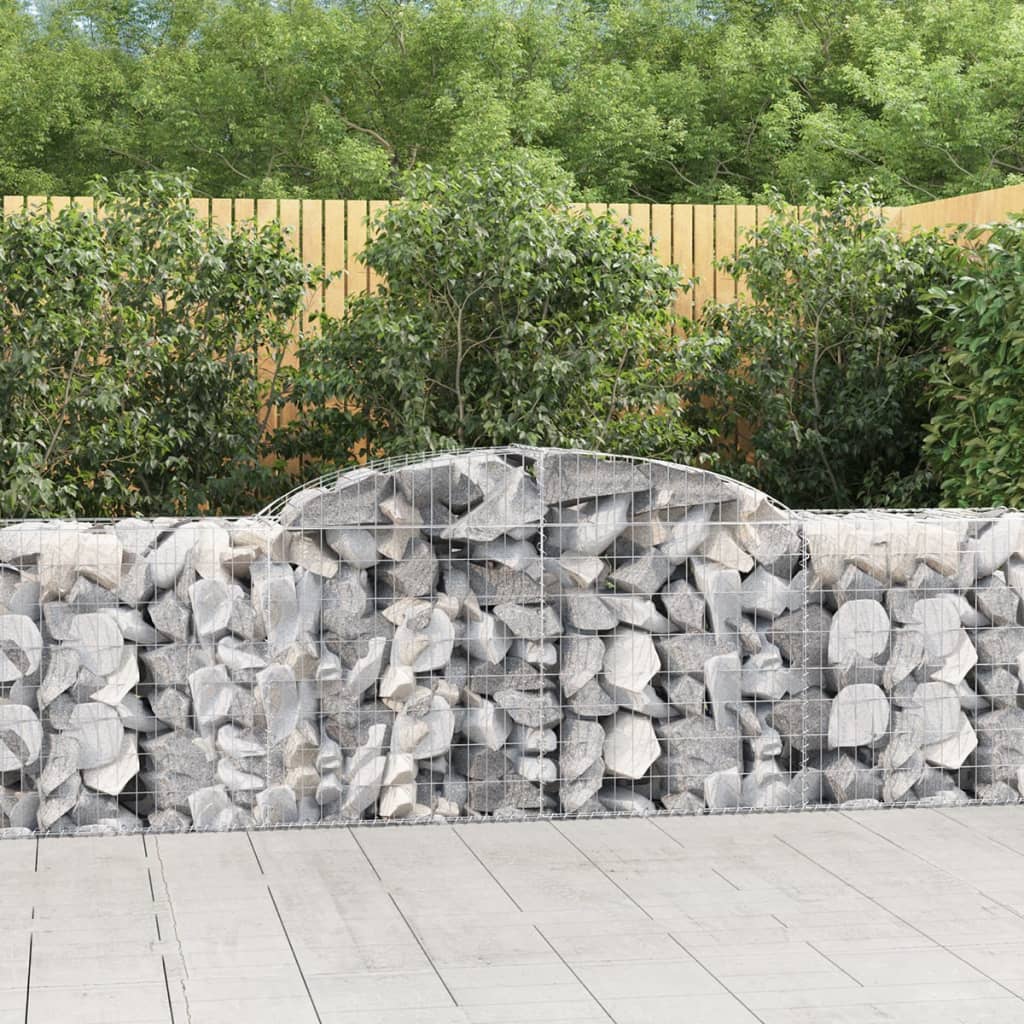 Gabion basket arc shape galvanized iron 100x30x40/60 cm