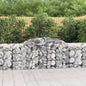 Cesto de gabião em forma de arco, ferro galvanizado 100x30x40/60 cm