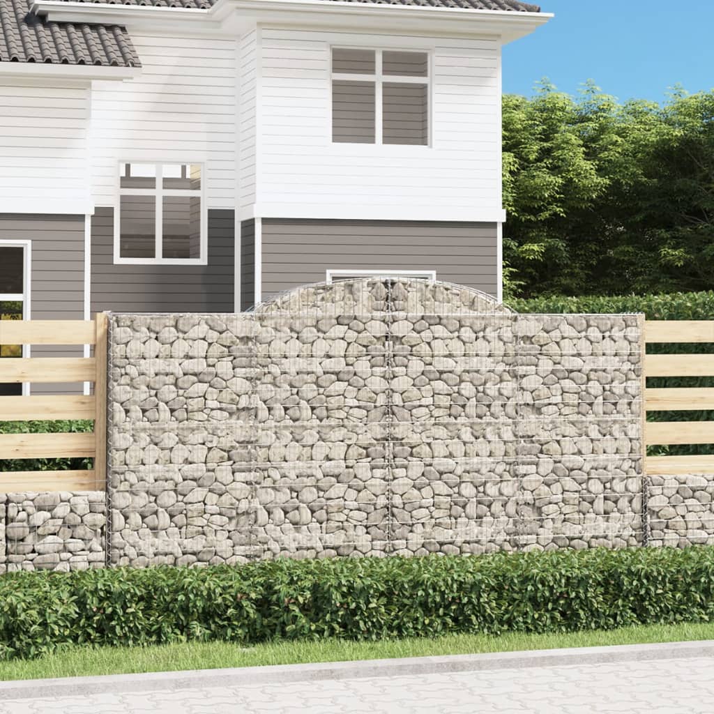 Gabion basket arc shape galvanized iron 100x30x40/60 cm