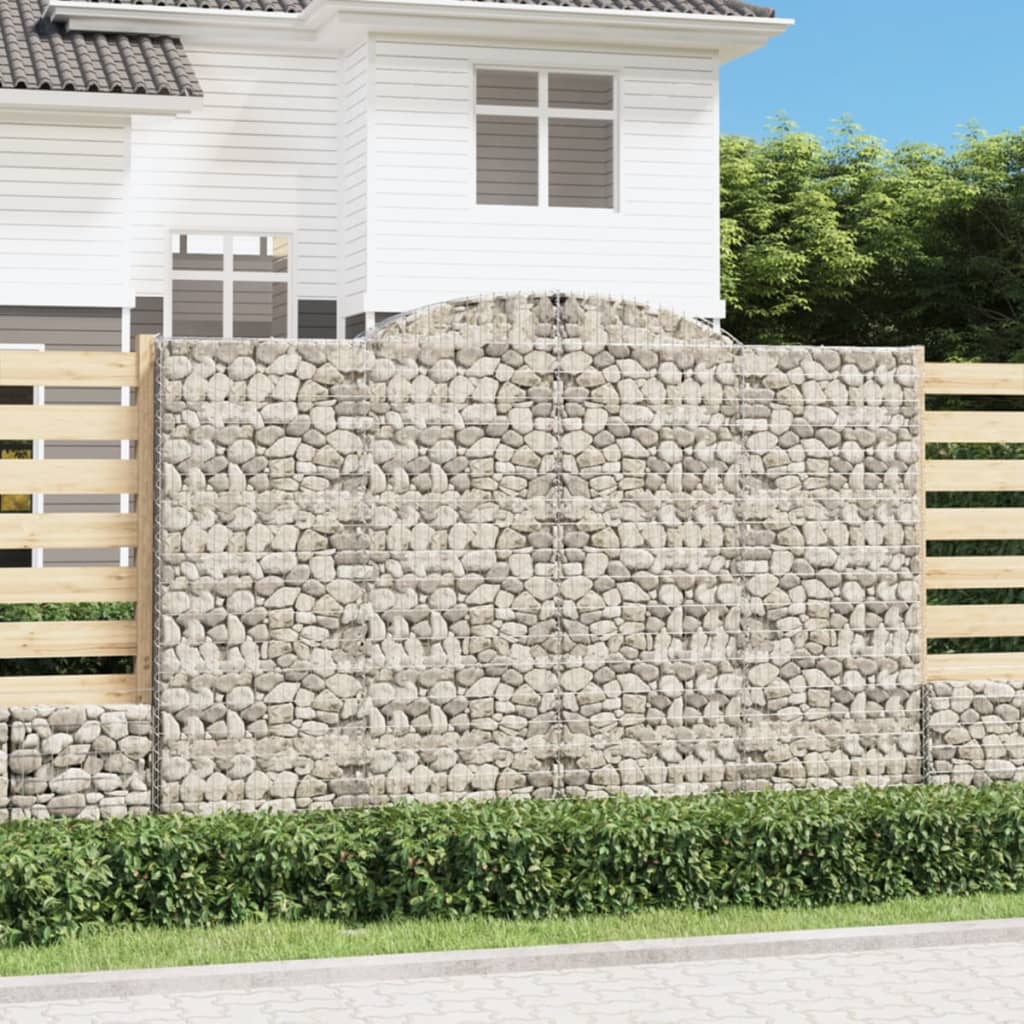 Gabion basket arc shape galvanized iron 100x30x40/60 cm