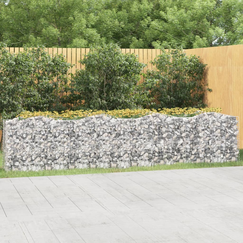Arriate de gaviones forma arco hierro galvanizado 200x100x100cm