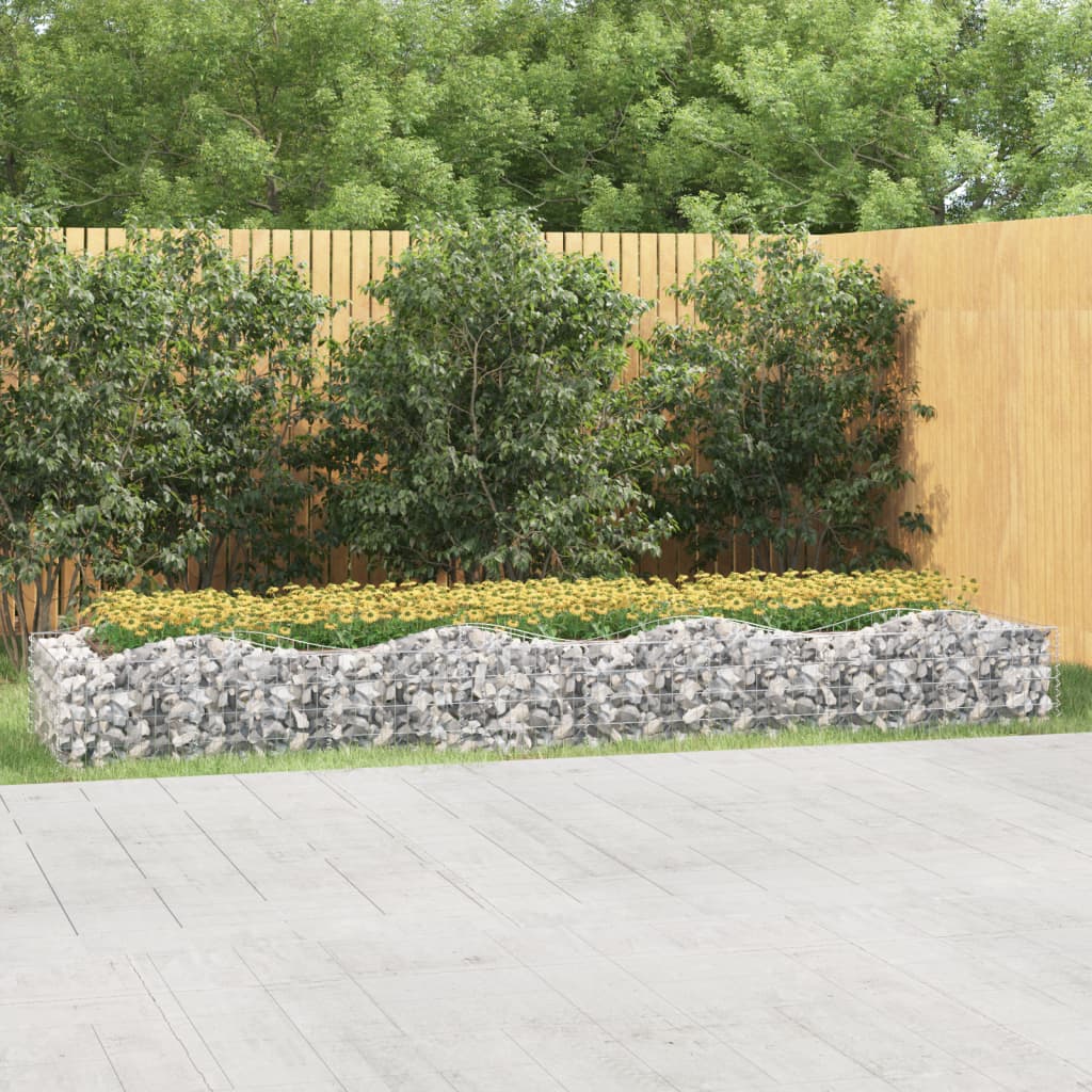 Arriate de gaviones forma arco hierro galvanizado 200x100x100cm
