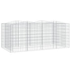 Arriate de gaviones forma arco hierro galvanizado 200x100x100cm