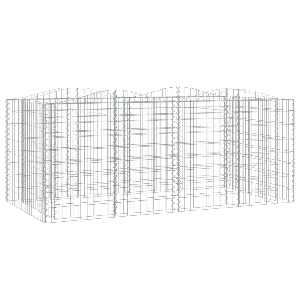 Arriate de gaviones forma arco hierro galvanizado 200x100x100cm