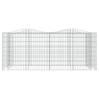 Arriate de gaviones forma arco hierro galvanizado 200x100x100cm
