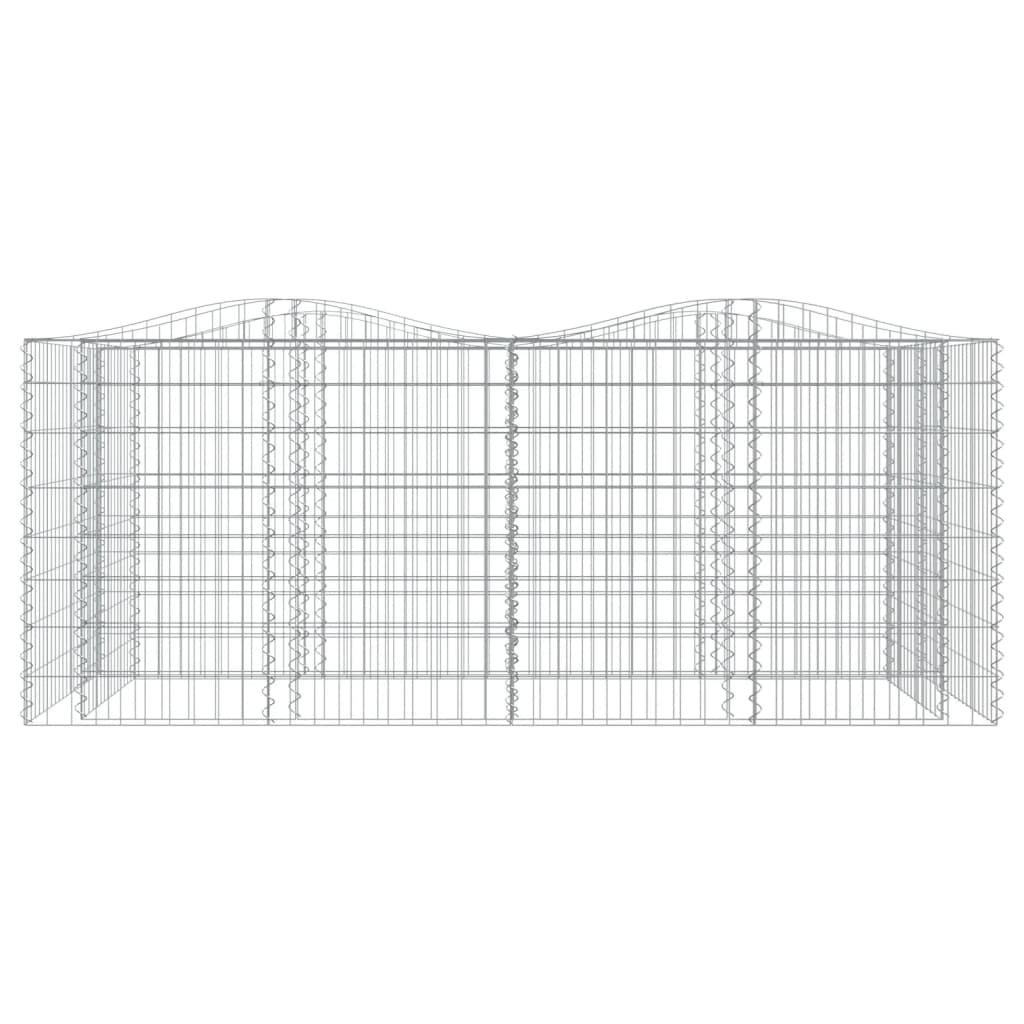 Arriate de gaviones forma arco hierro galvanizado 200x100x100cm